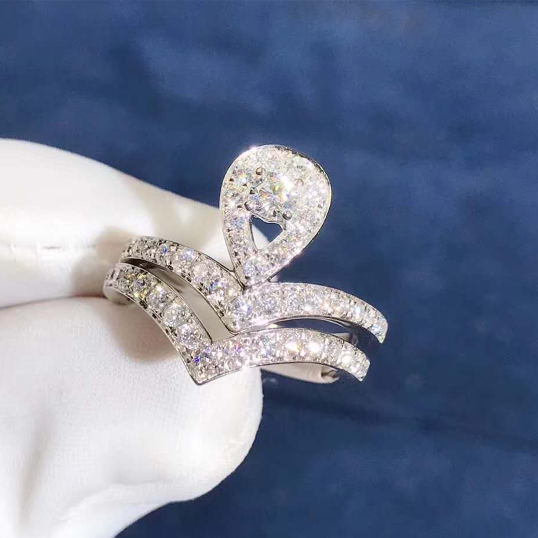 Chaumet Josephine Aigrette 18K White Gold Diamond Ring 083510